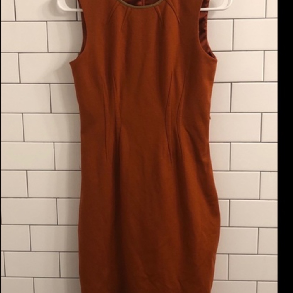 Elie Tahari Orange Dress Career Professional Sz 2